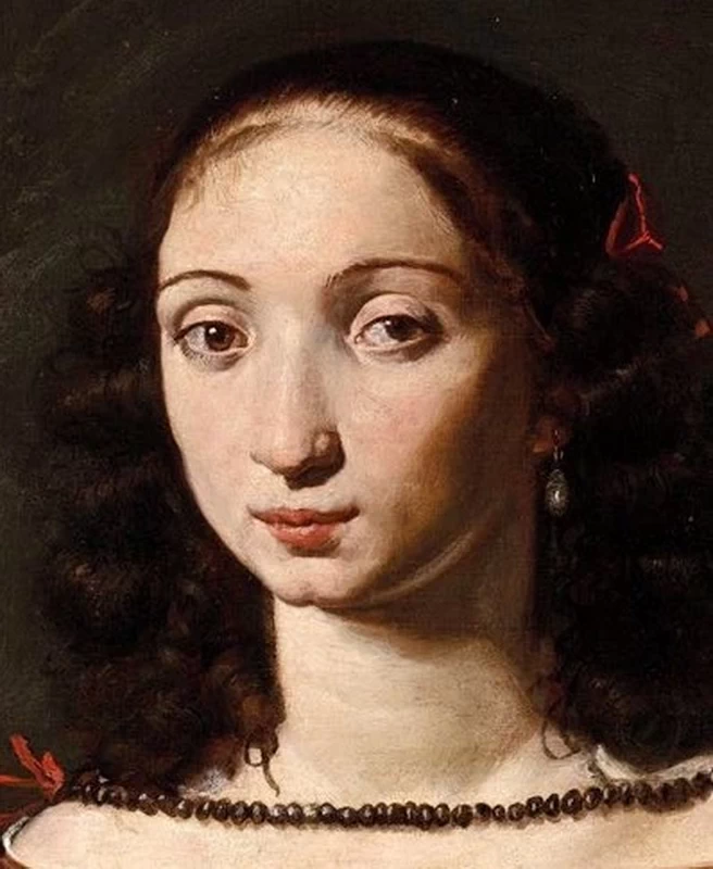 Ritratto di Plautilla Bricci, la prima donna architetto - Los Angeles, dettaglio